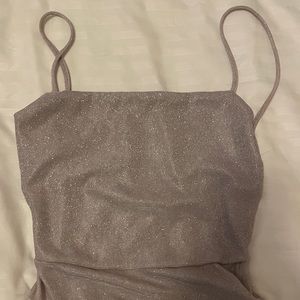 Glitter backless bodysuit